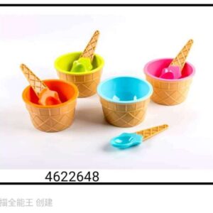 9CM SETx4 POTE HELADO C/CUCHARITA 4622648