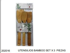 UTENSILLOS BAMBOO SETX3 202016