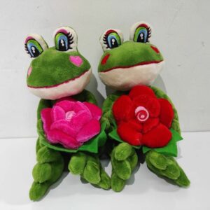 Rana con flores 2 colores 20cm