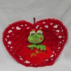 Almohada corazón con rana
