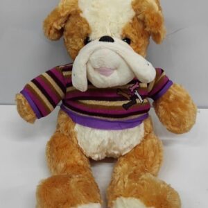 Perro con remera rayado 30cm