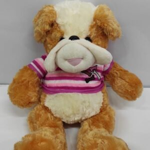 Perro con remera rayado 30cm