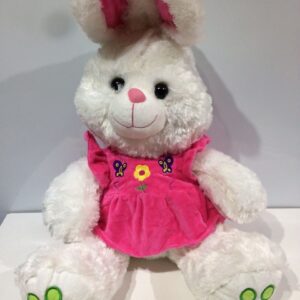 Conejo con vestido huella en pata 40cm