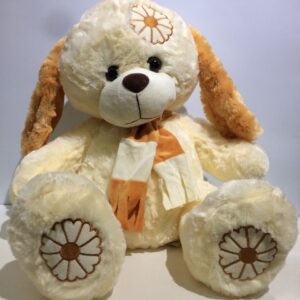 Perro con flor en cabeza 45cm