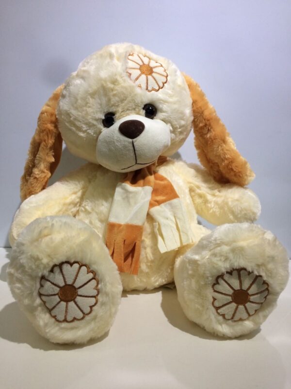 Perro con flor en cabeza 45cm