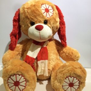 Perro con flor en cabeza 45cm