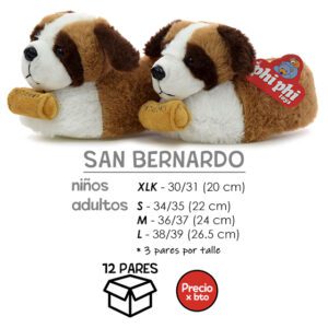 PANTUFLA SAN BERNARDO X 12 PARES