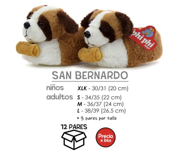 PANTUFLA SAN BERNARDO X 12 PARES