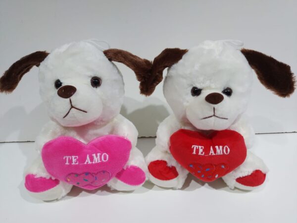 Perro con corazón te amo 20cm