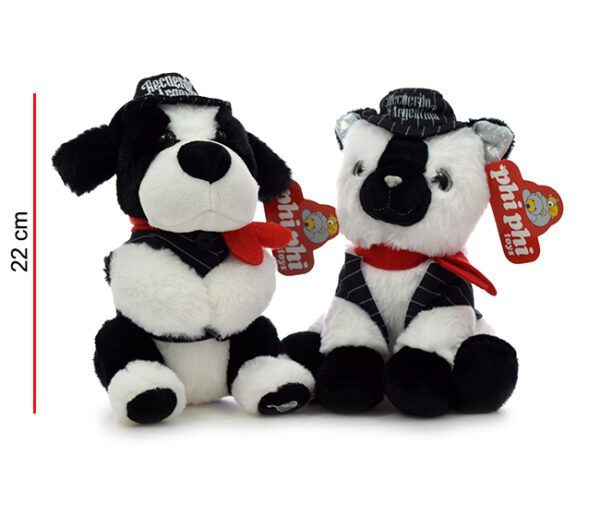 GATO Y PERRO TANGUEROS 22CM CON SONIDO