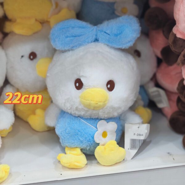 pato con flor celeste