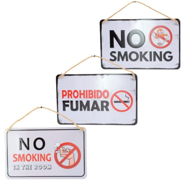 Chapa Deco No Fumar (14x22 Cm)