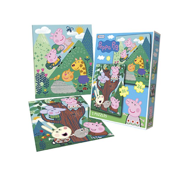 2 Puzzle 24 y 36 Piezas Peppa