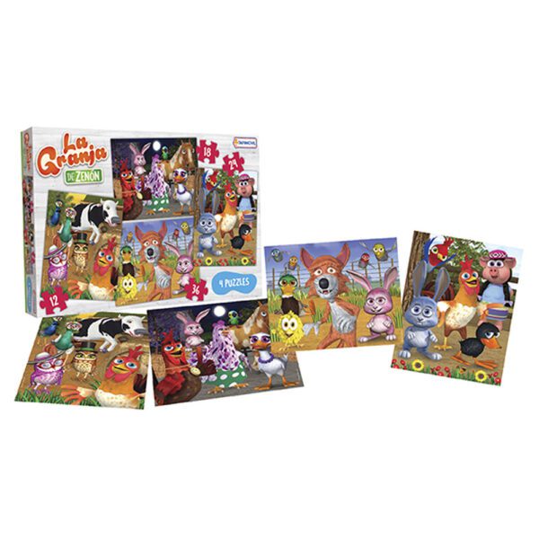 Puzzles 12,18, 24 y 36 Piezas La Granja De Zenon