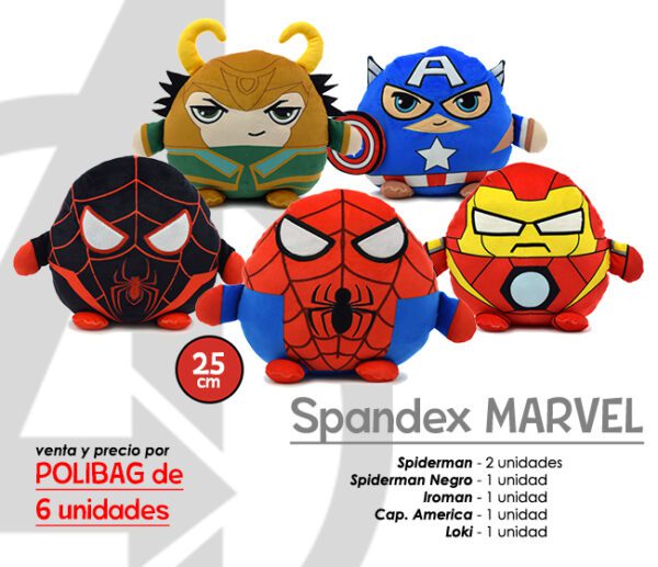 SURTIDO SPANDEX MARVEL 25CM