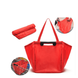 BOLSA PLEGABLE REUTILIZABLE PARA CARRITO DE SUPERMERCADO