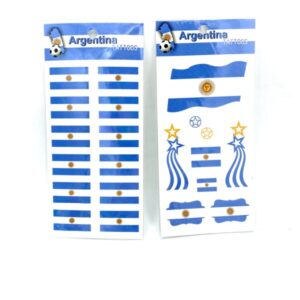 STICKERS TATUAJE DE BANDERA ARG. x1 COD.7 AL AZAR
