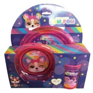 Set Plato 22 Cm Bowl 17 Cm Y Vaso 350 Ml Simones