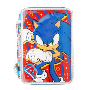 Cartuchera PVC Sonic 2 Pisos Incluye Utiles