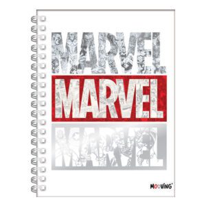 Cuaderno 16x21 Espiral Tapa Dura 80 Hjs. Marvel