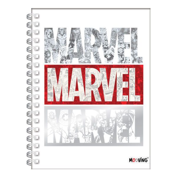 Cuaderno 16x21 Espiral Tapa Dura 80 Hjs. Marvel