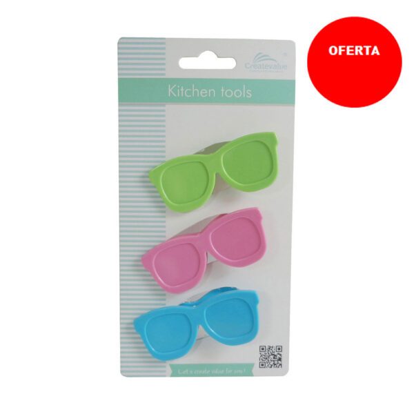 Broche Cierra Bolsa Anteojos x 3