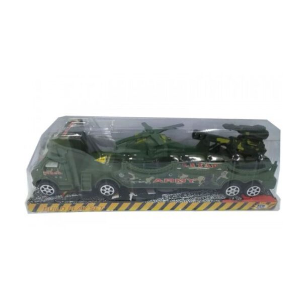 Camión Militar A Fricción 31x10x7 Cm