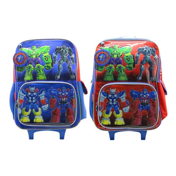 Mochila Avengers 18" Con Carro 2 Colores