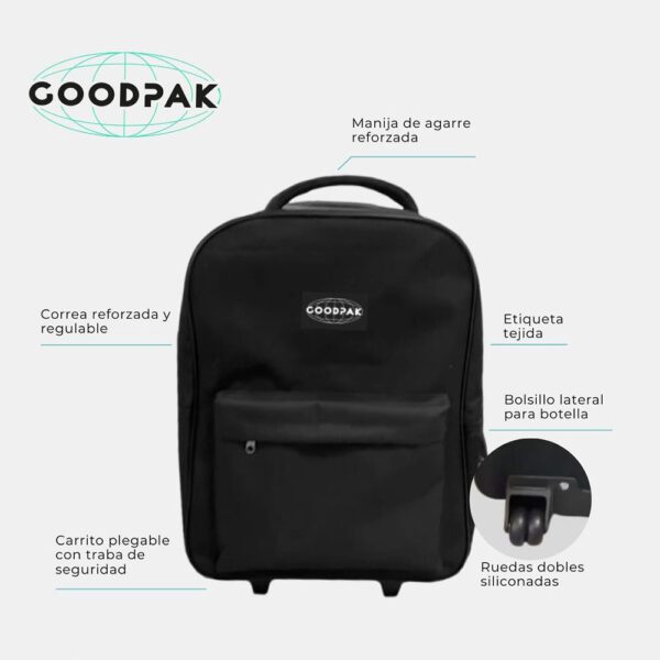 MOCHILA CON CARRO RUEDAS  NEG