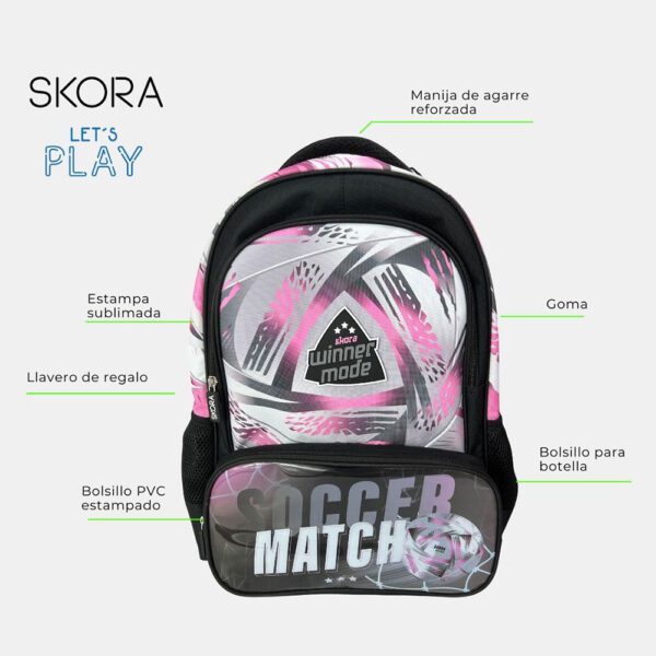 Mochila Espalda Lets Play Sports Match Miami 18"