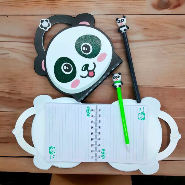 Libreta Espiral Panda 80 Hjs 15x 21 Cm
