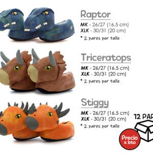 PANTUFLA JURASSIC X 12 PARES