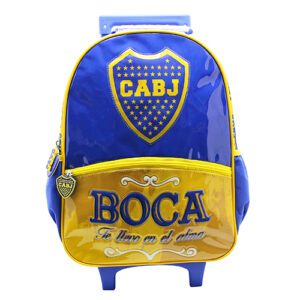 Mochila Boca Jr 16 Pulg Con Carro