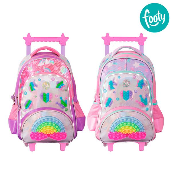 MOCHILA CARRO 18"LUZ LED RAINBOW