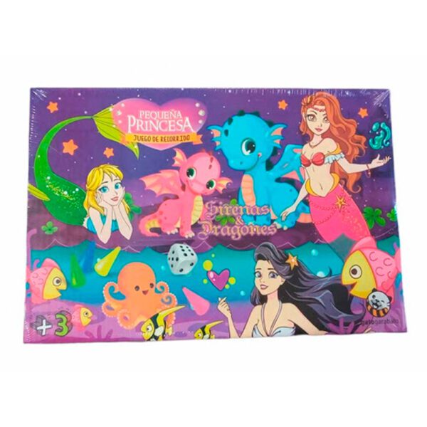 Juego De Recorrido Pequeña Princesa Sirenas Y Dragones