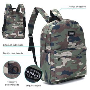 Mochila Goodpak Print Camuflado 17 Pulg