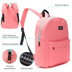 Mochila Goodpak Cierre Contra Tono Rosa 17 Pulg