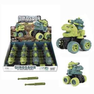 Camiòn Dinosaurio Con Ruedas De Goma 12 Piezas