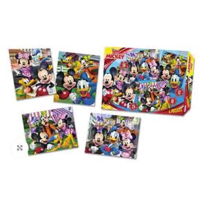4 Puzzles 12 18 24 Y 36 Piezas Mickey