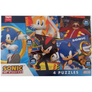 4 Puzzles 2x48 2x56 Piezas Sonic