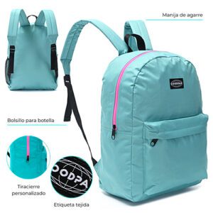 Mochila Goodpak Cierre Contra Tono Acqua 17 Pulg