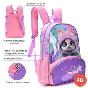 Mochila Pets Kitten Con Llavero 16 Pulg