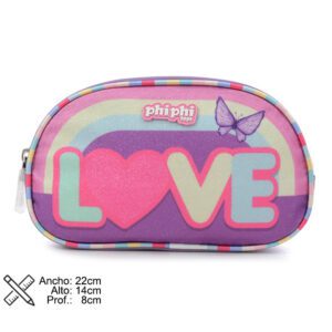 Cartuchera Oval 2 Cierres Love