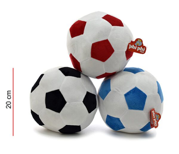 PELOTA FUTBOL BLANCA CON ROMBOS 15CM