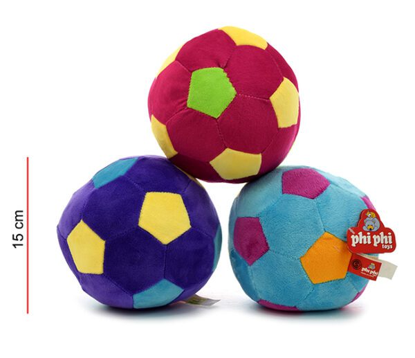 PELOTA DE FUTBOL CON SONAJERO 15CM