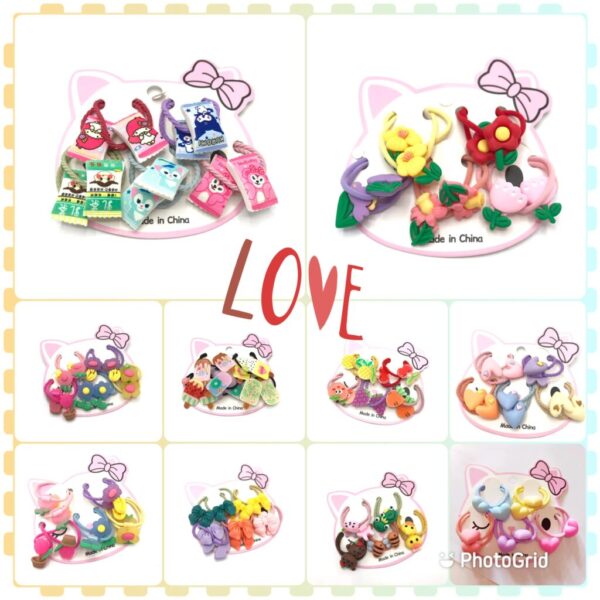 COLITAS DE PELO INFANTIL 5PCS X1 COD.141 AL AZAR