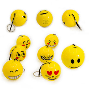 MINI PARLANTE CON DISEÑO DE CARITA - LLAVERO