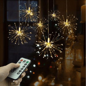 LUZ LED CÁLIDA TIPO FUEGO ARTIFICIAL SET X5