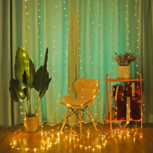 CORTINA LED LUZ CALIDA 3M X 2M