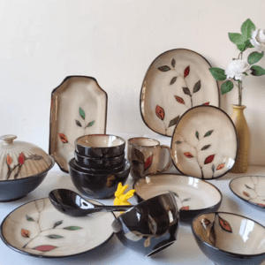 PLATO COMUN HOJITA CERAMICA 21 CM
